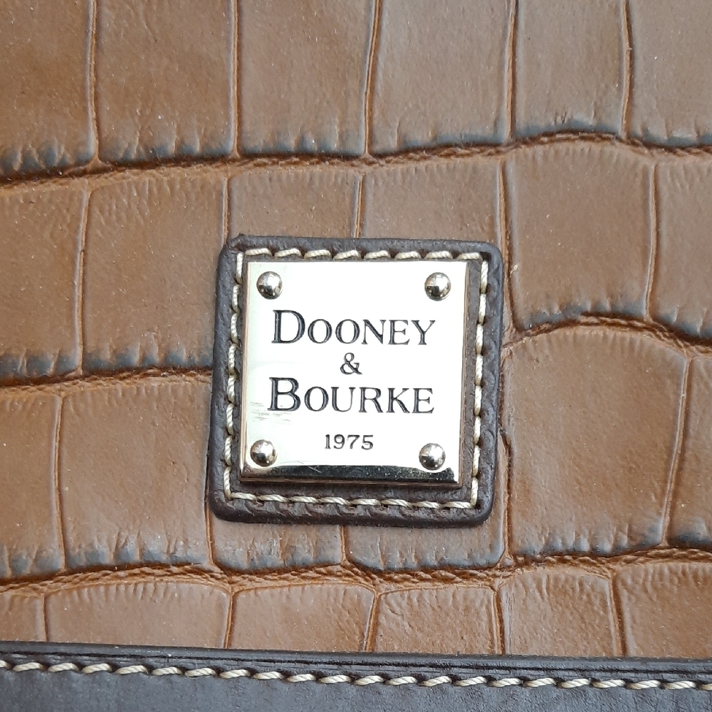 Dooney Bourke Tan Croc-Embossed Satchel - Picture 2 of 16